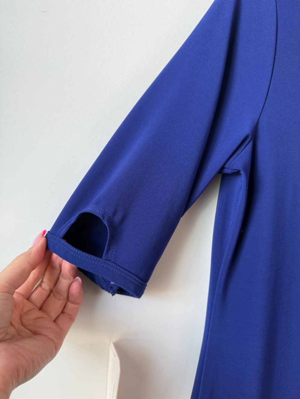 Clara Sun Woo Cut Out Detail Jersey Knit Dress Cobalt Blue S - Picture 5 of 8